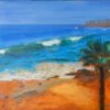 Laguna Beach Picnic Cove Oil Painting on Stretched Canvas