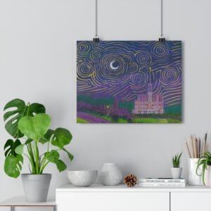 Seattle Temple Expressive Abstract Giclée Art Print - Image 4