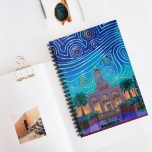 Newport Beach Calif Temple Expressive Abstract Spiral Notebook - Ruled Line - Image 5