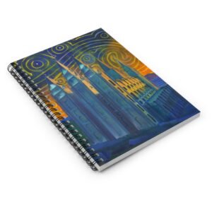 Salt Lake Temple Expressive Abstract Spiral Notebook - Ruled Line - Image 3