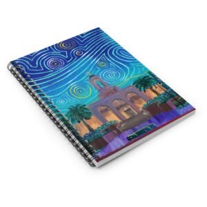 Newport Beach Calif Temple Expressive Abstract Spiral Notebook - Ruled Line - Image 3