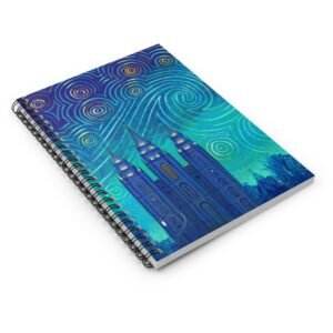 Salt Lake Temple Expressive Abstract Spiral Notebook - Ruled Line - Image 3