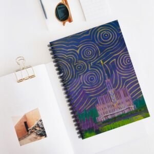 Seattle Temple Expressive Abstract Spiral Notebook - Ruled Line - Image 5