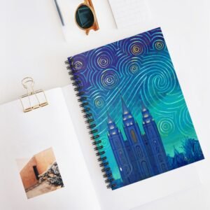 Salt Lake Temple Expressive Abstract Spiral Notebook - Ruled Line - Image 5