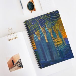 Salt Lake Temple Expressive Abstract Spiral Notebook - Ruled Line - Image 5