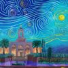 Newport Beach Temple Art - Acrylic Painting