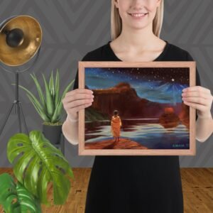 New Sign in America: Framed Print Oak - Image 3