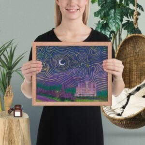 Seattle Temple Expressive Abstract Framed poster - Image 3