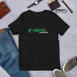 Signature on Black t-shirt
